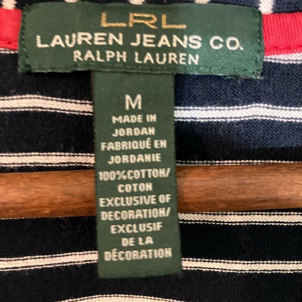 Lauren Ralph Lauren, midi dress, excellent condition, size M, blue/white striped - Picture 4 of 4